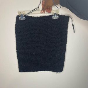 Beaded black mini skirt